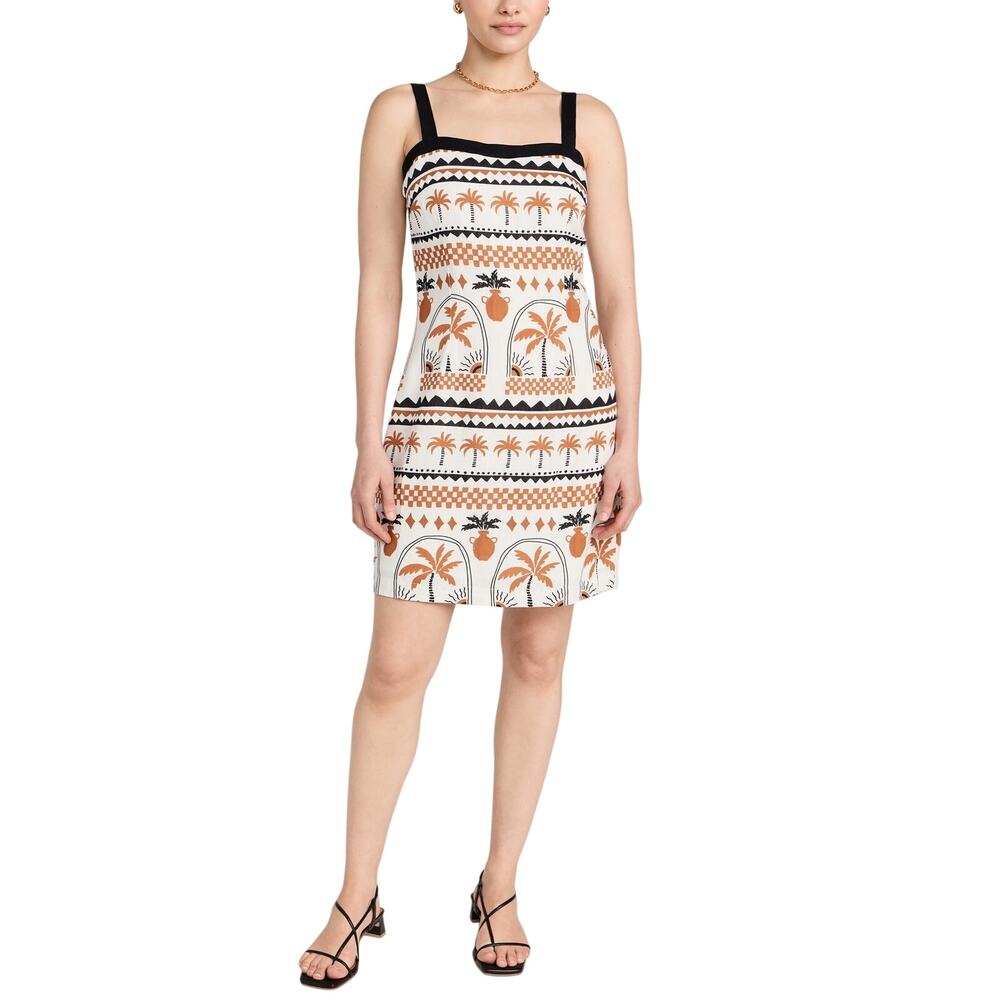 Minkpink Printed Ivory Gold Hestia Dress Size M